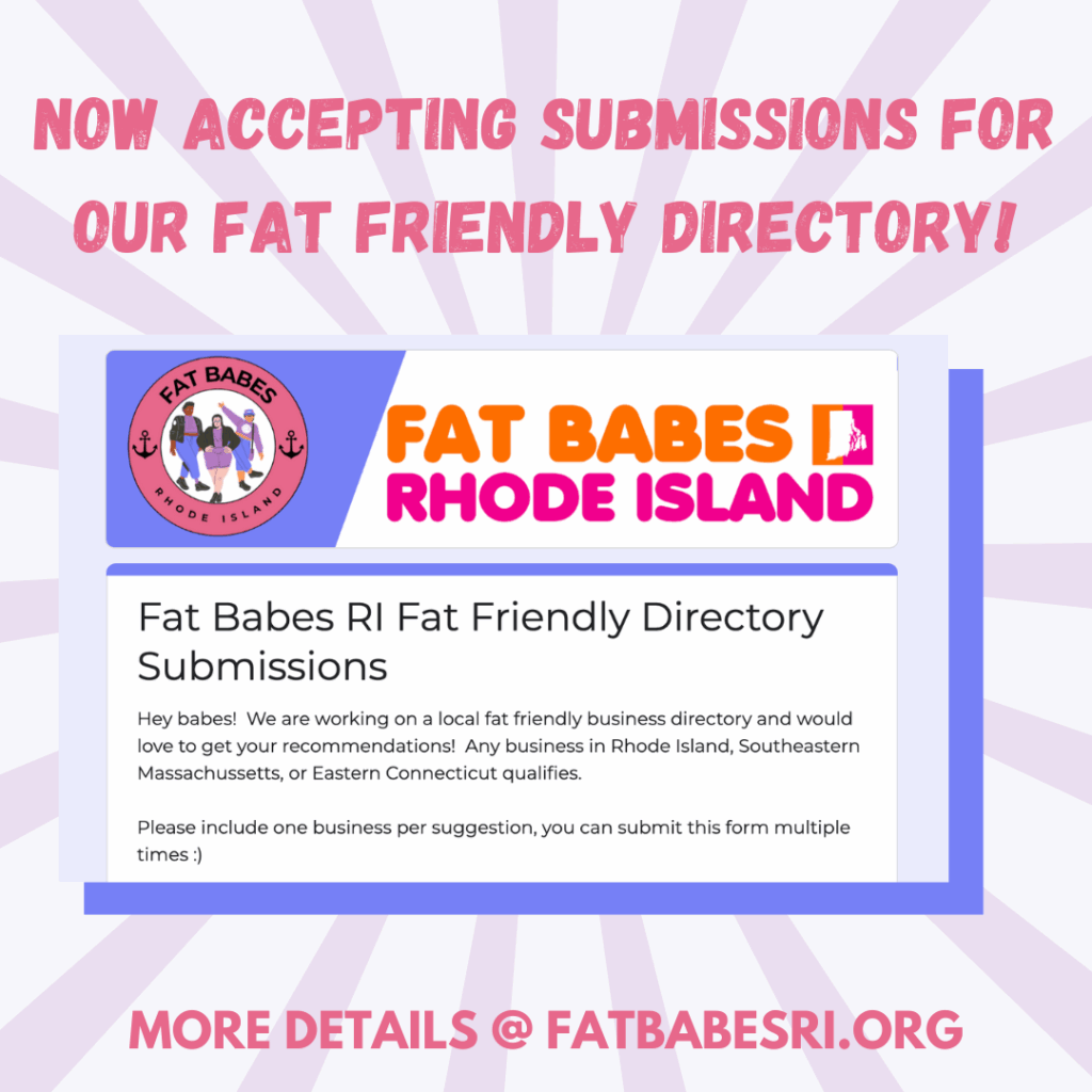 Contribute to Our Fat Friendly Directory!